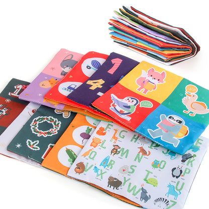 Factory supply simulation cloth book toy baby early education digital traffic Christmas tear tissue box with ringing paper - image 5