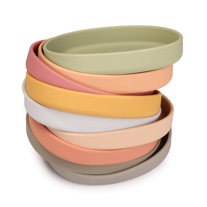 Cross-Border Food-Grade Silicone Children's Dinner Plates, Baby Food Bowls, Anti-Fall and High-Temperature Resistant Feeding Utensils Wholesale - image 1