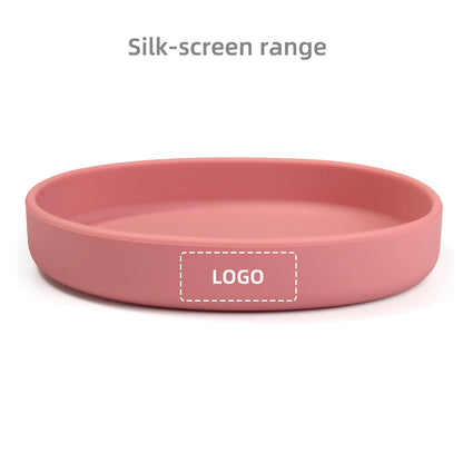 Cross-Border Food-Grade Silicone Children's Dinner Plates, Baby Food Bowls, Anti-Fall and High-Temperature Resistant Feeding Utensils Wholesale - image 3