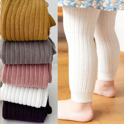 Girls Spring & Fall New Elastic Pantyhose Kidsren's Outer Wear Korean Style Casual Socks Pants Nine-Point Leggings - image 1