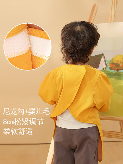 Baby coverall children's long-sleeved waterproof anti-dressing baby eating bib anti-dirty lengthened protective clothing painting autumn and winter - image 2
