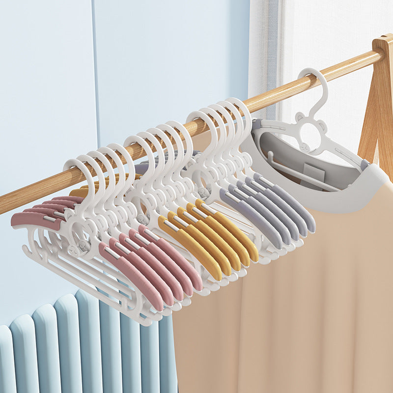 Retractable Children's Clothes Hanger Multifunctional Baby Clothes Hanging Newborn Clothes Support Baby Clothes Rack Children's Clothes Rack Plastic - image 1
