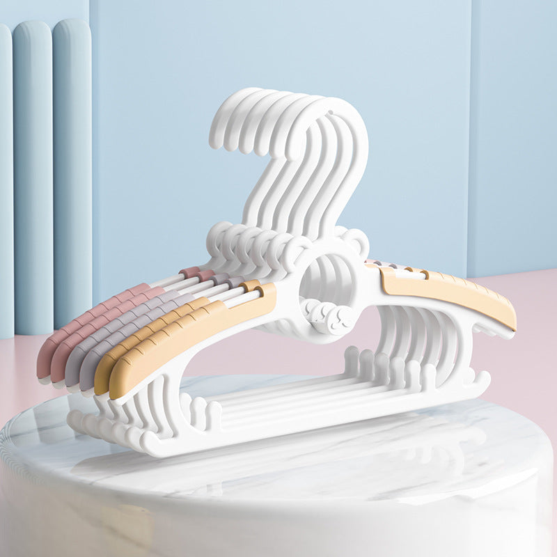 Retractable Children's Clothes Hanger Multifunctional Baby Clothes Hanging Newborn Clothes Support Baby Clothes Rack Children's Clothes Rack Plastic - image 2