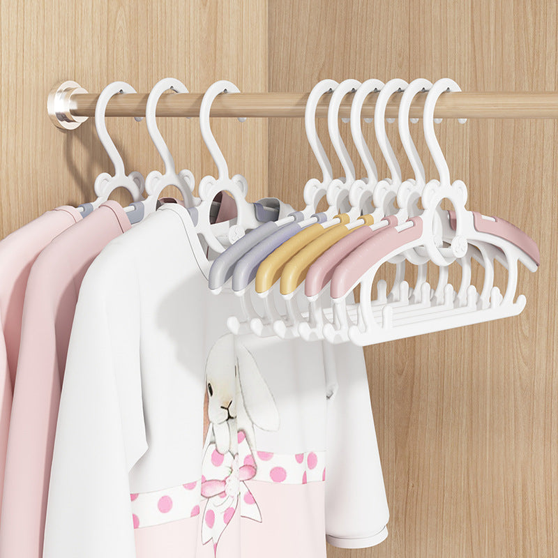 Retractable Children's Clothes Hanger Multifunctional Baby Clothes Hanging Newborn Clothes Support Baby Clothes Rack Children's Clothes Rack Plastic - image 3