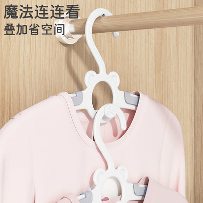 Retractable Children's Clothes Hanger Multifunctional Baby Clothes Hanging Newborn Clothes Support Baby Clothes Rack Children's Clothes Rack Plastic - image 4