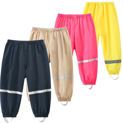 Children's Rain Pants for Girls and Boys Waterproof Pants for Babies' Rainproof Children's Kindergarten Comfortable Water and Sand Rush Pants - image 1