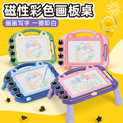 Cross-border popular children's color magnetic drawing board baby kindergarten learning painting graffiti detachable writing board - image 2