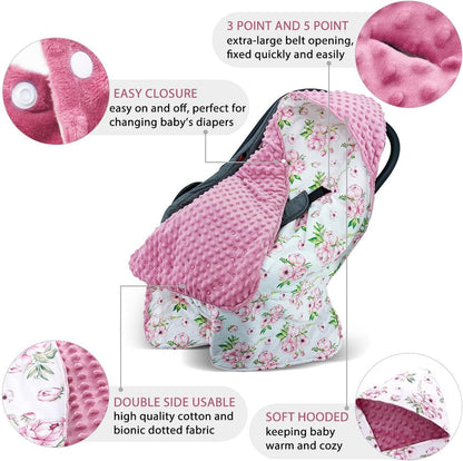 Hooded Swaddle Blanket Multi-functional Baby Bassinet Cover