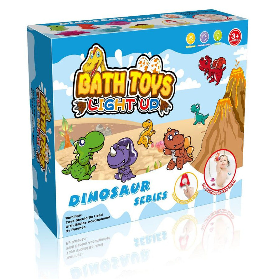 Cross-Border Supply of Kidsren's Bathroom Luminous Dinosaur Toys Touch-Sensitive Flash Baby Bath and Water Toys - image 3
