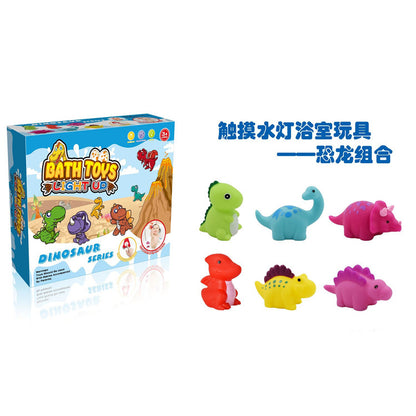 Cross-Border Supply of Kidsren's Bathroom Luminous Dinosaur Toys Touch-Sensitive Flash Baby Bath and Water Toys - image 4