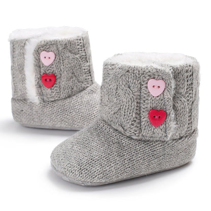 Warm Fleece-lined Cute Toddler Shoes for Baby Girls Infant Shoes
