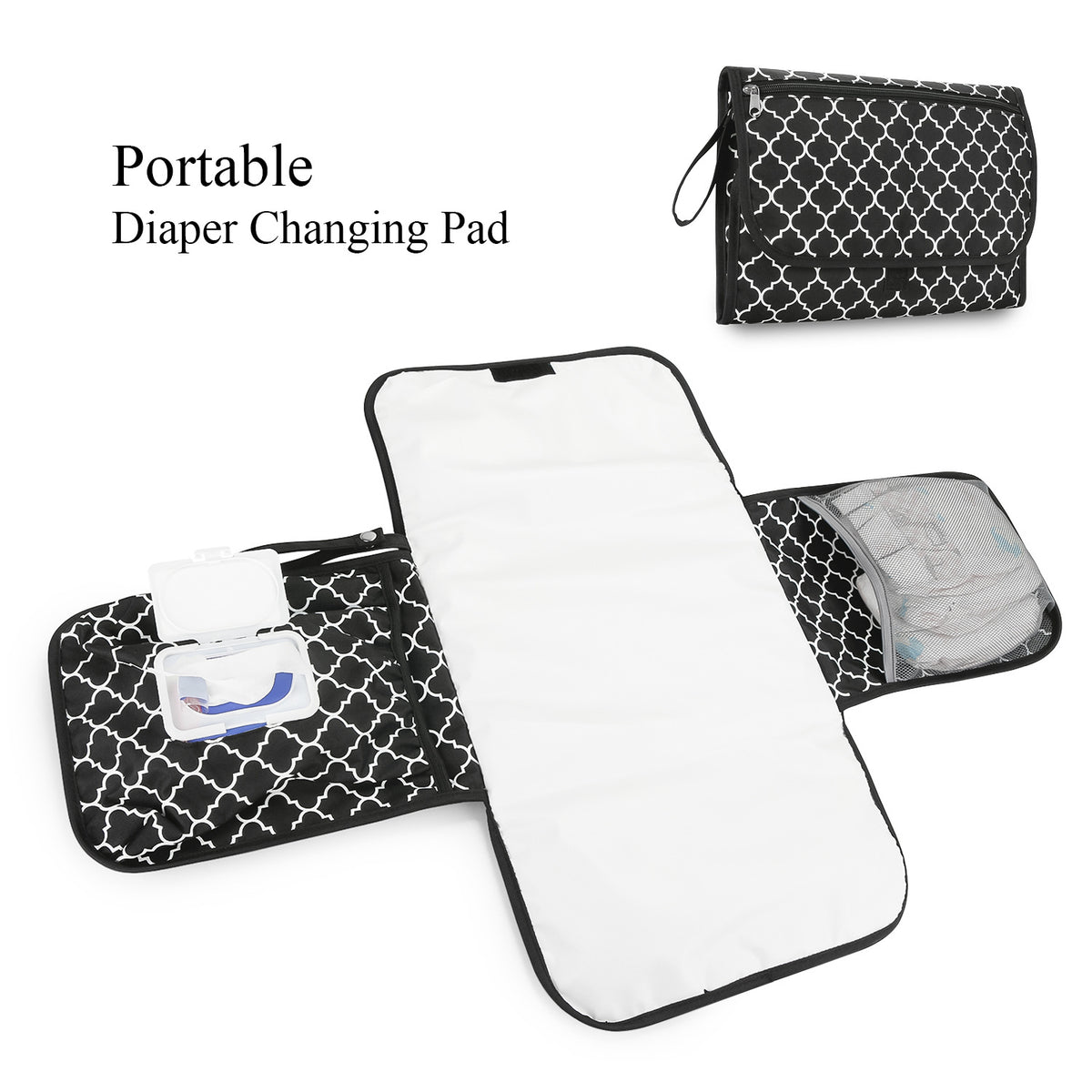 Cpc Baby Changing Diaper Pad, Portable Waterproof Diaper Pad for Mother and Baby Travel, Wet Wipes Bag, Simple Mommy Bag - image 1