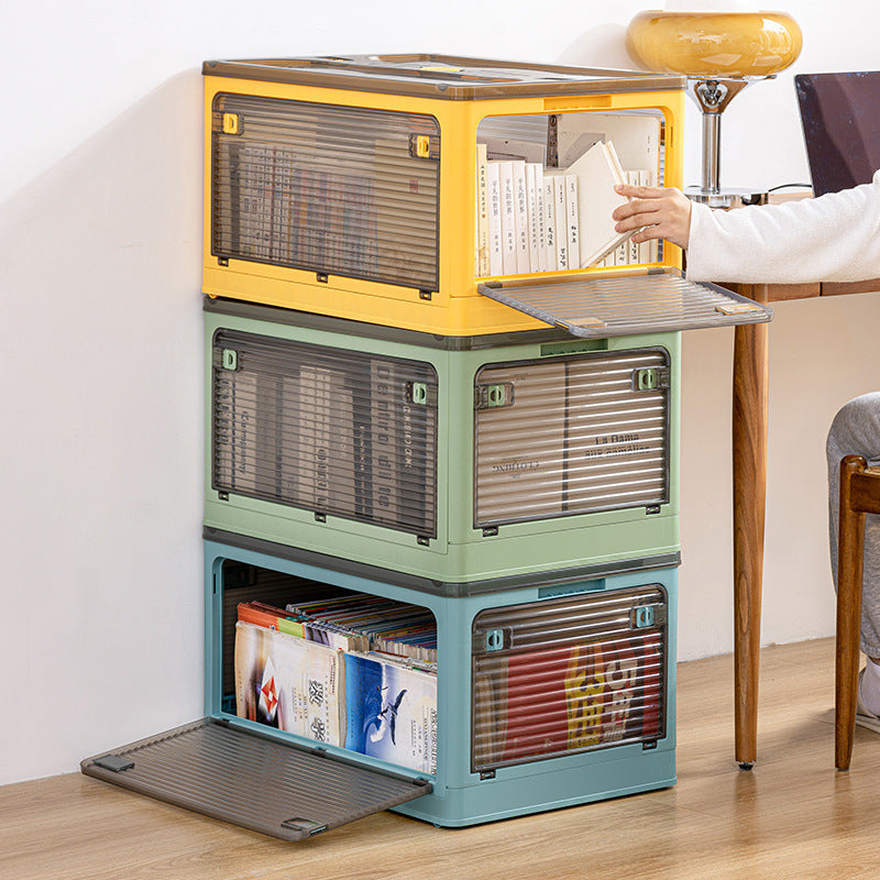 Clothes Storage Box Household Foldable Clothing Storage Box Plastic Toy Storage Box Quilt Storage Cabinet - image 1
