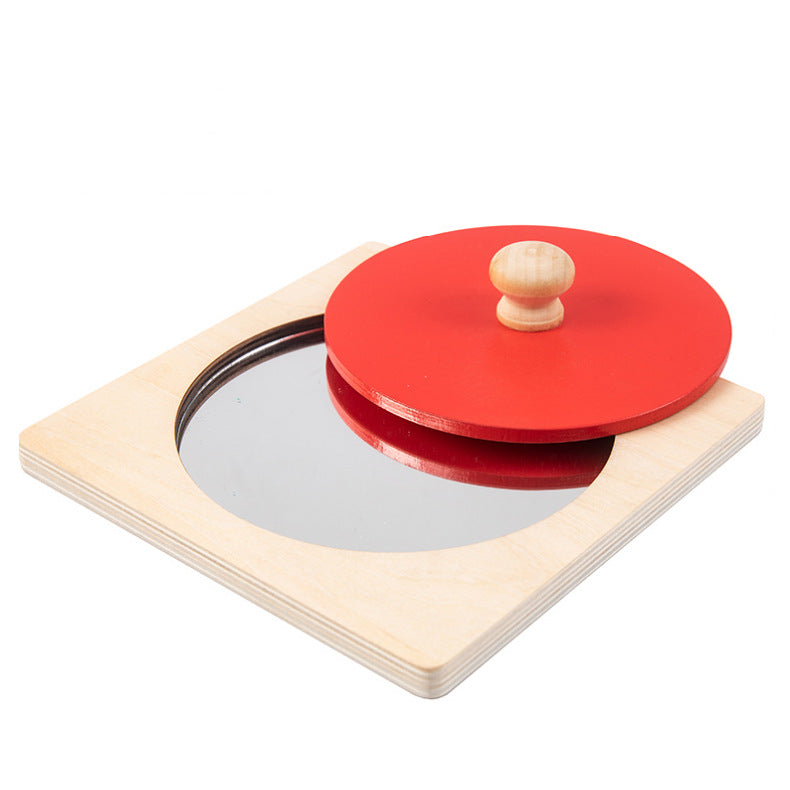 Montessori Mirror Montessori Teaching Aids Shape Matching Toy Wooden Children Aged 0-3-6 Hand Grasping Board Puzzle - image 1