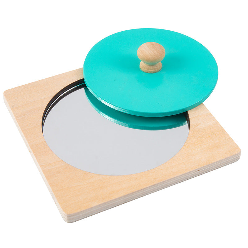 Montessori Mirror Montessori Teaching Aids Shape Matching Toy Wooden Children Aged 0-3-6 Hand Grasping Board Puzzle - image 5