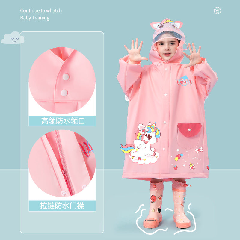 Children's Raincoat Girls Boys Baby Raincoat Girls Rainproof Clothes Kindergarten Poncho 5 Children 4 Years Old Children - image 4