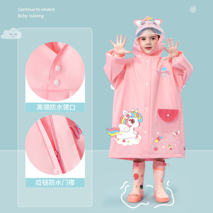 Children's Raincoat Girls Boys Baby Raincoat Girls Rainproof Clothes Kindergarten Poncho 5 Children 4 Years Old Children - image 4