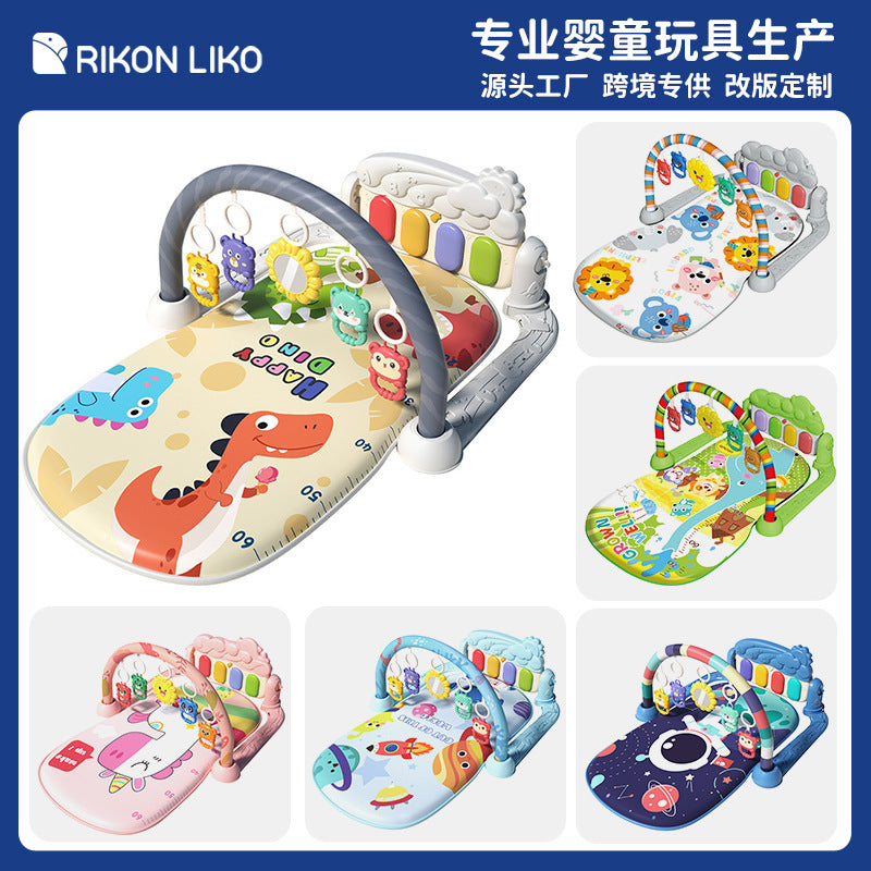 Infant Toy Pedal Piano 0-1 Year Old Baby Music Fitness Stand Pedal Piano Crawling Game Mat Cross-Border - image 1