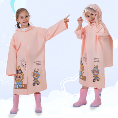 Free Shipping Kidsren's Whole Body Primary and Secondary School Students' Enlarged Schoolbags Baby Ponchos Thickeneded Long Waterproof Kindergarten Raincoats - image 1