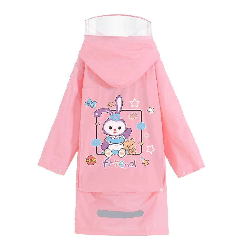 Free Shipping Kidsren's Whole Body Primary and Secondary School Students' Enlarged Schoolbags Baby Ponchos Thickeneded Long Waterproof Kindergarten Raincoats - image 5