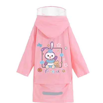 Free Shipping Kidsren's Whole Body Primary and Secondary School Students' Enlarged Schoolbags Baby Ponchos Thickeneded Long Waterproof Kindergarten Raincoats - image 5