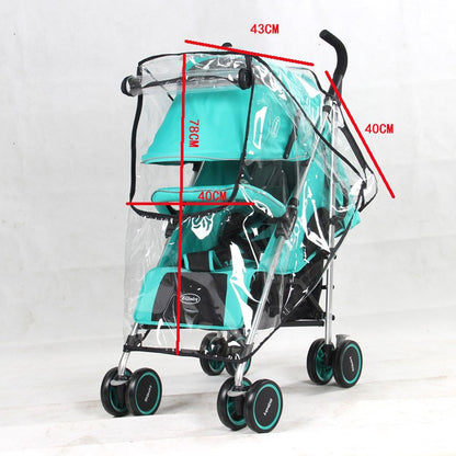 Amazon Cross-Border Stroller Rain Cover, Universal for Baby Strollers, Wind Shield, Anti-Splash, Rain Cover - image 4