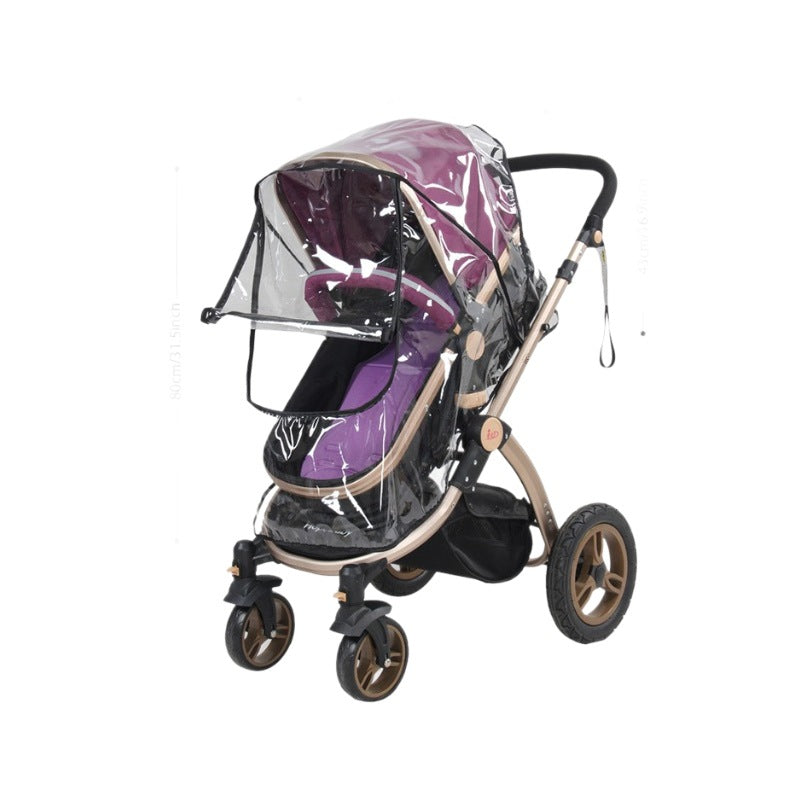 Amazon Cross-Border Stroller Rain Cover, Universal for Baby Strollers, Wind Shield, Anti-Splash, Rain Cover - image 5