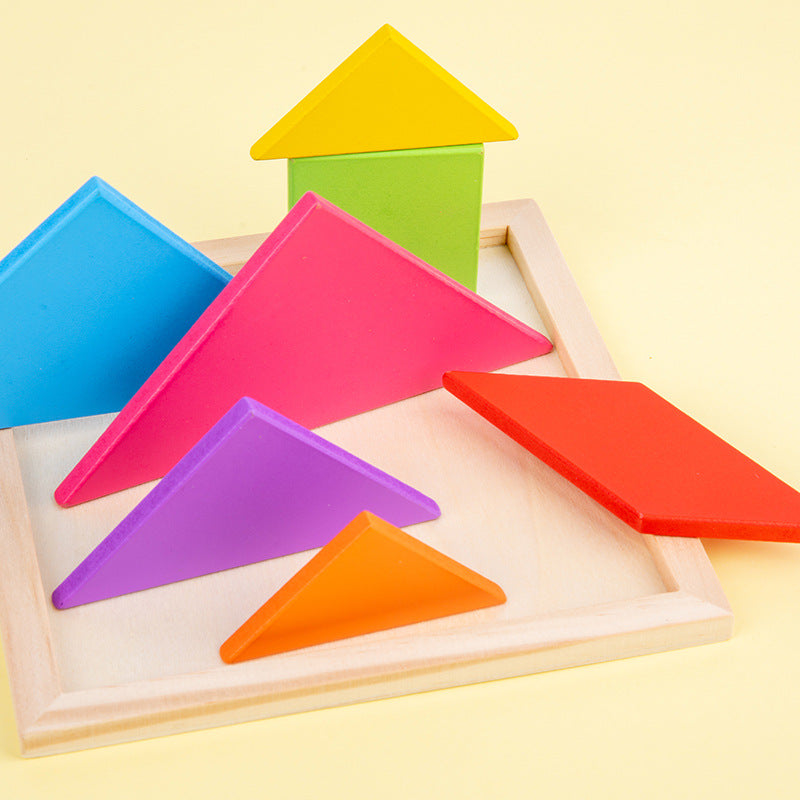 Children's magnetic jigsaw puzzle puzzle toy wooden building blocks jigsaw puzzle assembled for primary school students - image 4