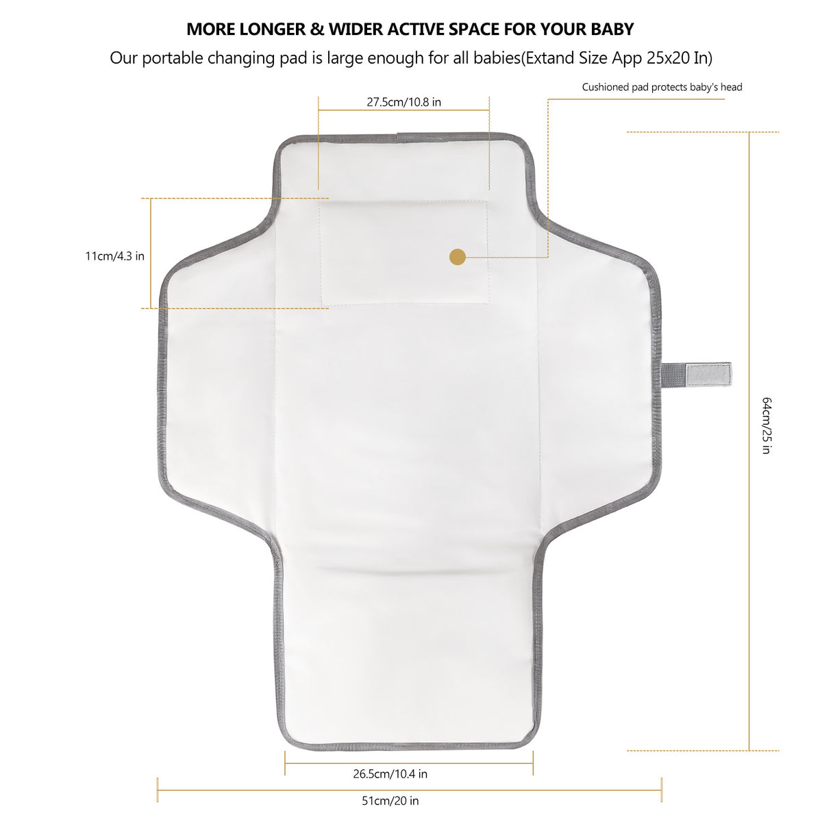 Cpc Simple Diaper Pad for Mother and Baby Travel Portable Replacement Diaper Pad Foldableing Peva Easy to Wipe Waterproof Fabric - image 4
