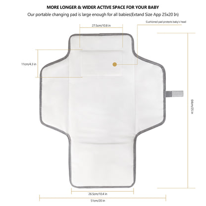 Cpc Simple Diaper Pad for Mother and Baby Travel Portable Replacement Diaper Pad Foldableing Peva Easy to Wipe Waterproof Fabric - image 4