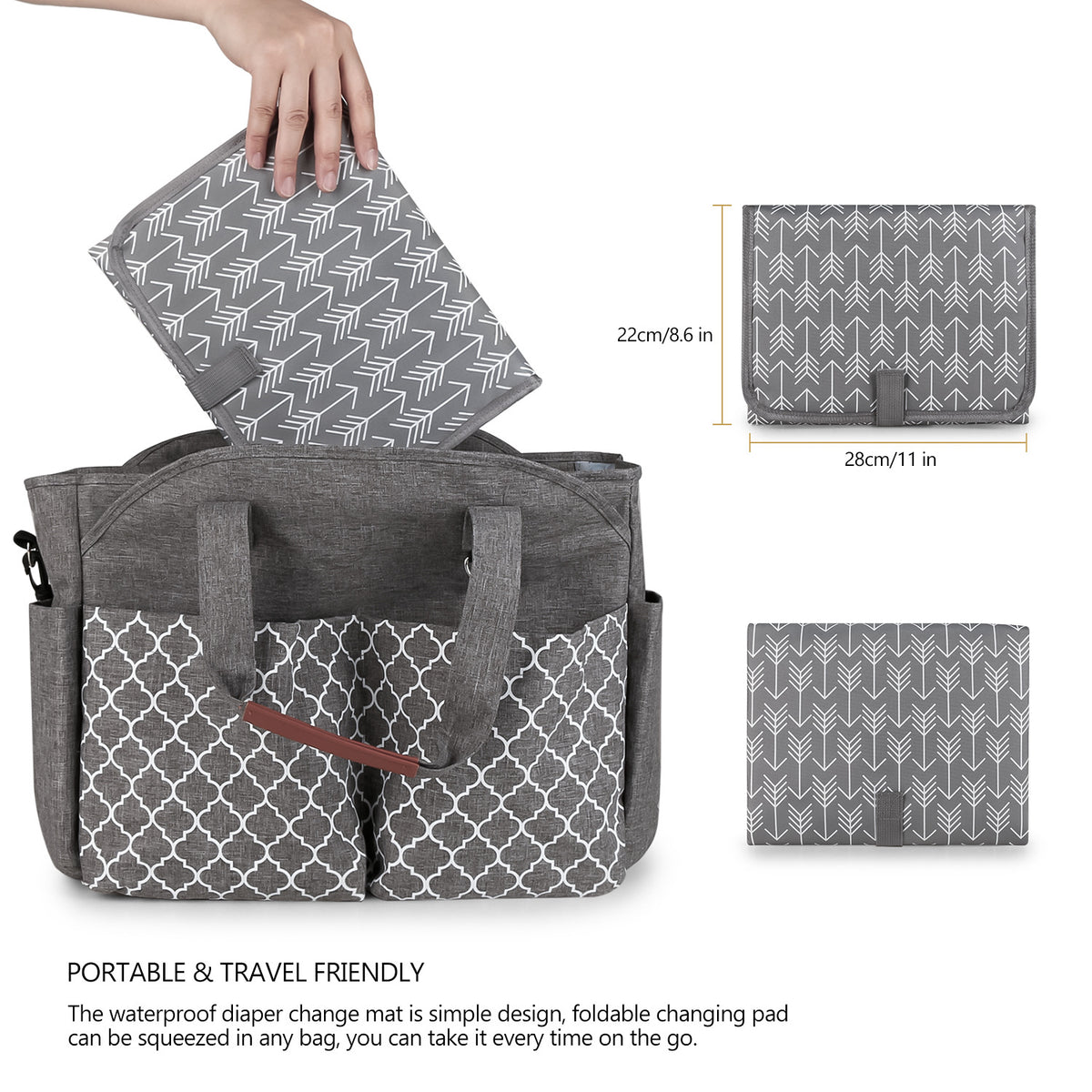 Cpc Simple Diaper Pad for Mother and Baby Travel Portable Replacement Diaper Pad Foldableing Peva Easy to Wipe Waterproof Fabric - image 5