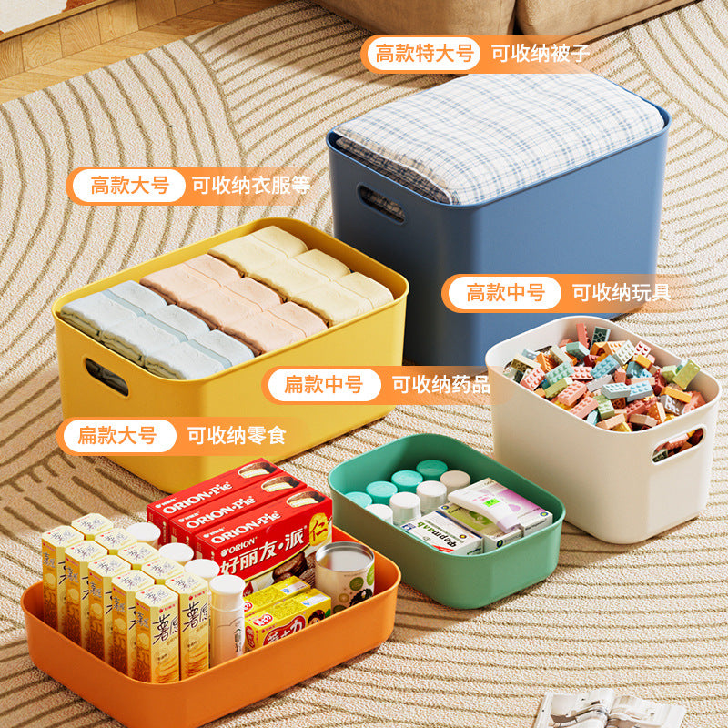 Sundry Toy Storage Box Dormitory Home Wardrobe Living Room Large Capacity Snack Storage Box with Lid Desktop Storage Box - image 3