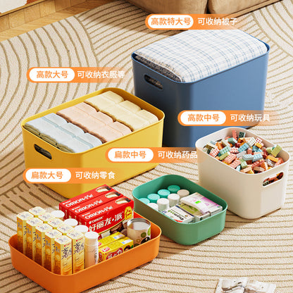 Sundry Toy Storage Box Dormitory Home Wardrobe Living Room Large Capacity Snack Storage Box with Lid Desktop Storage Box - image 3