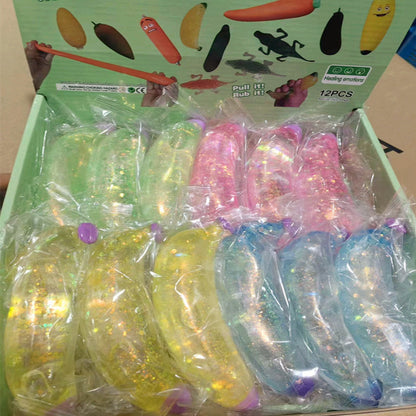 New Maltose Stress Relief Ball, Bouncing Banana Stress Relief Toy, Soft Rubber Stress Relief Toy, Wholesale from Manufacturer - image 3