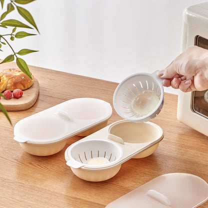 Poached Egg Mold Breakfast Egg Microwave Steaming Baby Food Making Bowl Mother and Baby Special Tool - image 3