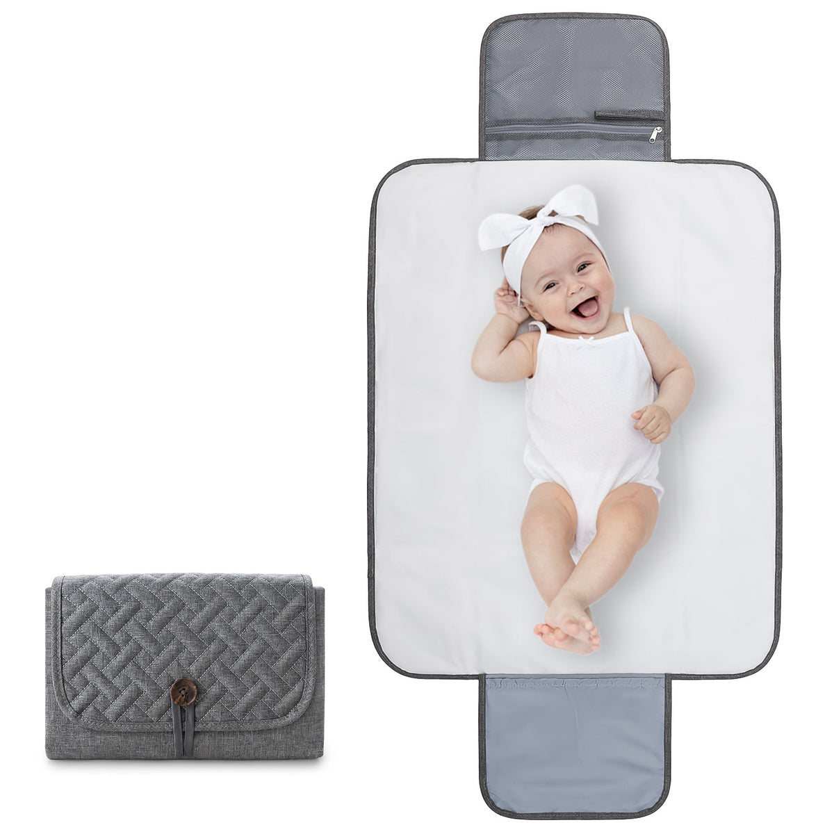 Cpc Baby Changing Diaper Pad, Waterproof and Easy-To-Wipe Maternal and Infant Embroidered Diaper Pad - image 1