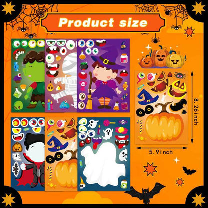 Halloween Toy Game Stickers Cartoon Kids Puzzle Stickers Halloween Party Event Gift Stickers - image 2