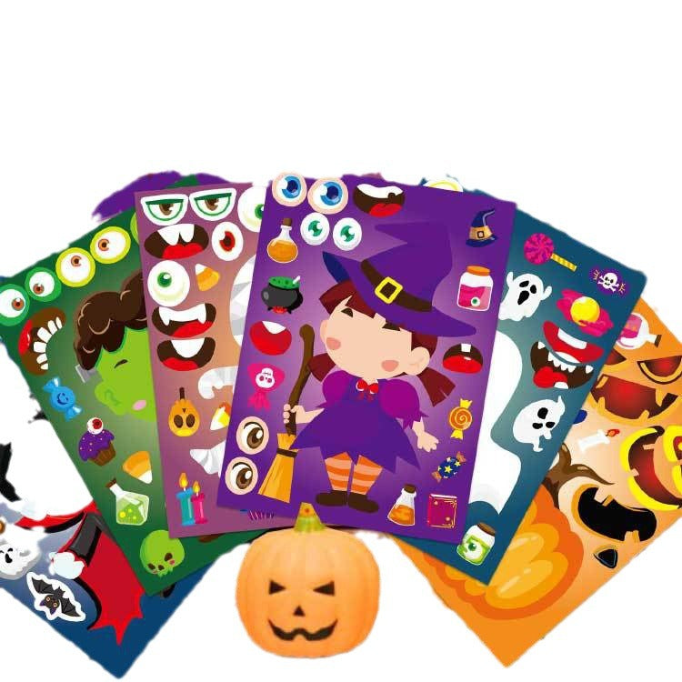 Halloween Toy Game Stickers Cartoon Kids Puzzle Stickers Halloween Party Event Gift Stickers - image 5