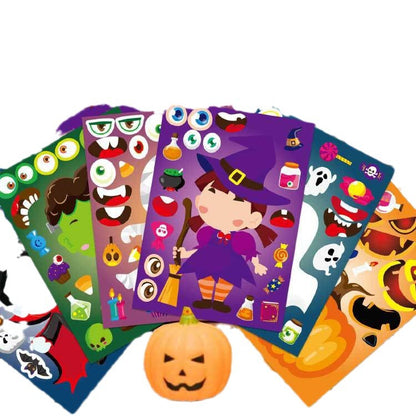 Halloween Toy Game Stickers Cartoon Kids Puzzle Stickers Halloween Party Event Gift Stickers - image 5