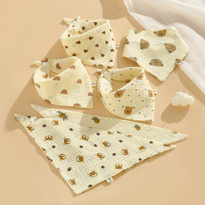 Baby Bibs, Class a Saliva Towels, Pure Cotton Gauze, Waterproof, Thin Style, Children's Baby Products, Bibs to Prevent Spitting Up, Wholesale - image 3
