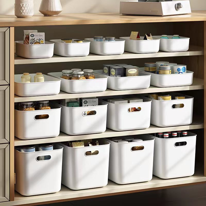 Sundries Storage Box Desktop Cosmetics Retail Toy Tiling Basket Household Plastic Storage Box Kitchen Tiling Box - image 1