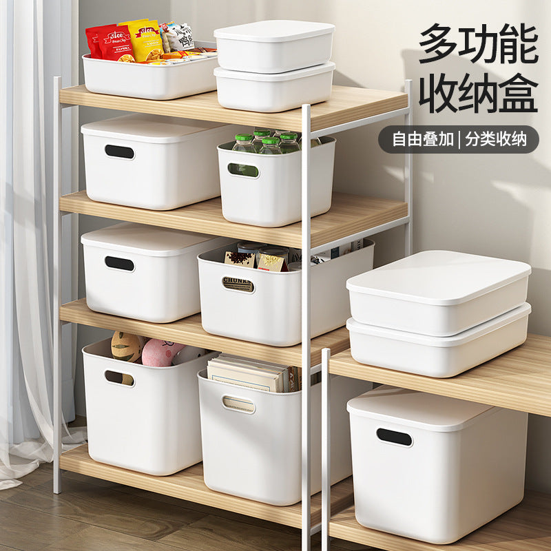 Sundries Storage Box Desktop Cosmetics Retail Toy Tiling Basket Household Plastic Storage Box Kitchen Tiling Box - image 2