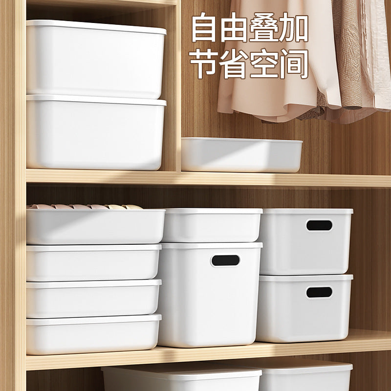 Sundries Storage Box Desktop Cosmetics Retail Toy Tiling Basket Household Plastic Storage Box Kitchen Tiling Box - image 3