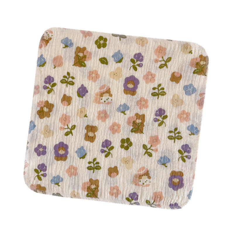 Baby's Spit Towel Cotton Gauze Towel Baby's Burp Towel Children's Handkerchief Newborn Super Soft Face Wash Small Square Towel - image 5