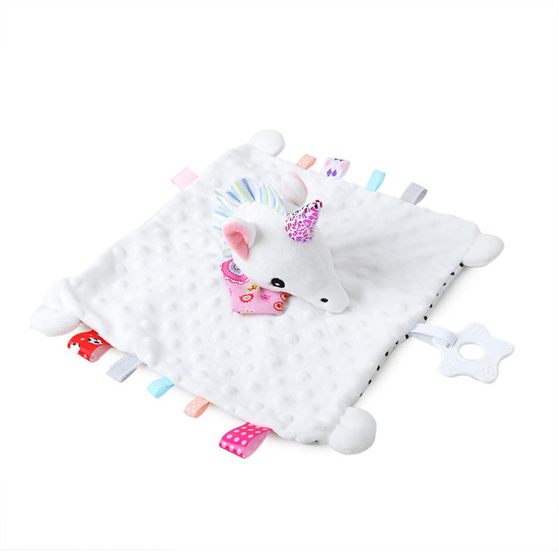 Babsky Baby Animal Ambulatory Towel Cute Cartoon Car Bed Hanging Baby Hand-kerchief Slipper Towel Ambulatory Towel Toy - image 3