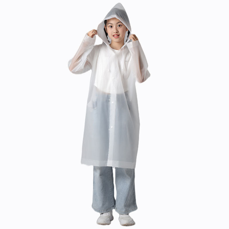 New Eva Primary and Secondary School Kidsren's Raincoat Explosion-Proof Rain Thickeneded Hiking and Travel Disposable Kidsren's Outdoor Poncho - image 5