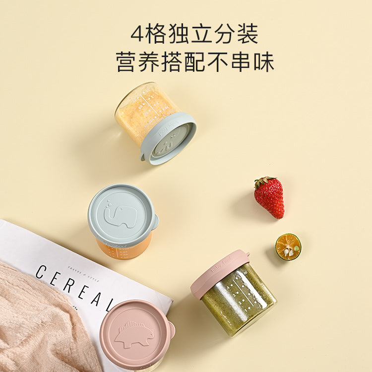 Cross-border Baby Food Supplementary Box Storage Box Fresh-keeping Box Freezer Box Baby's Special Outgoing Food Supplementary Bowl Cooking Tool - image 2