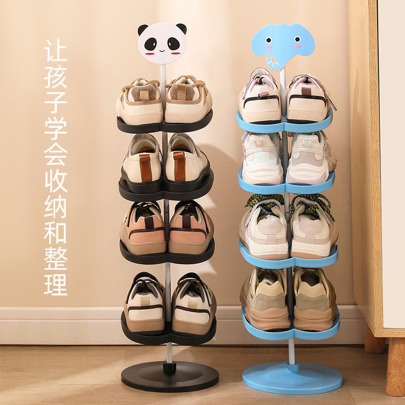Children's Shoes Small Cartoon Household Entryway Baby Shoe Cabinet Special Storage Rack Japanese Style Space-Saving Kids - image 3