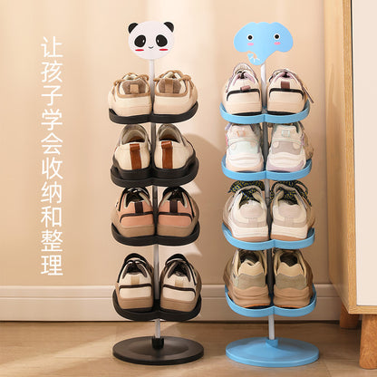 Children's Shoes Small Cartoon Household Entryway Baby Shoe Cabinet Special Storage Rack Japanese Style Space-Saving Kids - image 3