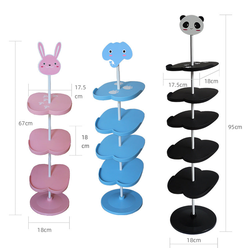 Children's Shoes Small Cartoon Household Entryway Baby Shoe Cabinet Special Storage Rack Japanese Style Space-Saving Kids - image 4